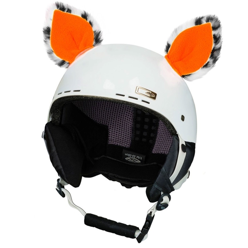 Ušesa za čelado Cat neon oranžna