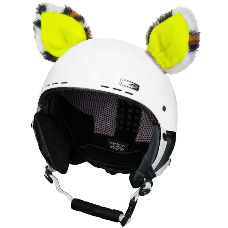 Ušesa za čelado Cat neon rumena