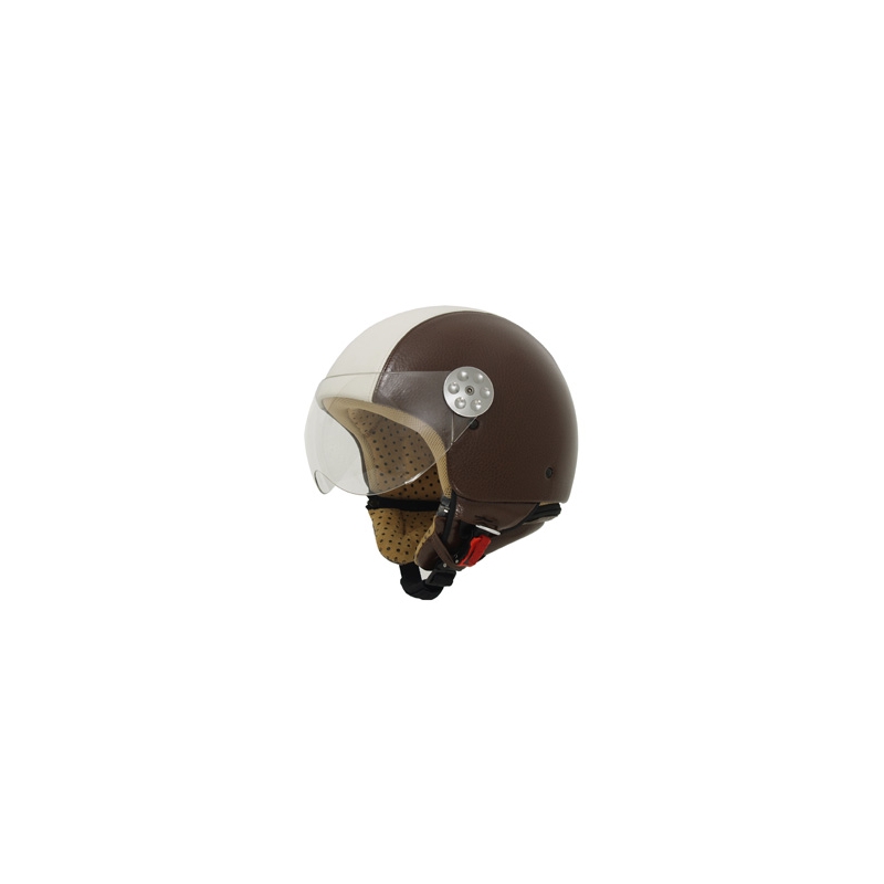 Přilba na moto otevřená MT Retro kožená