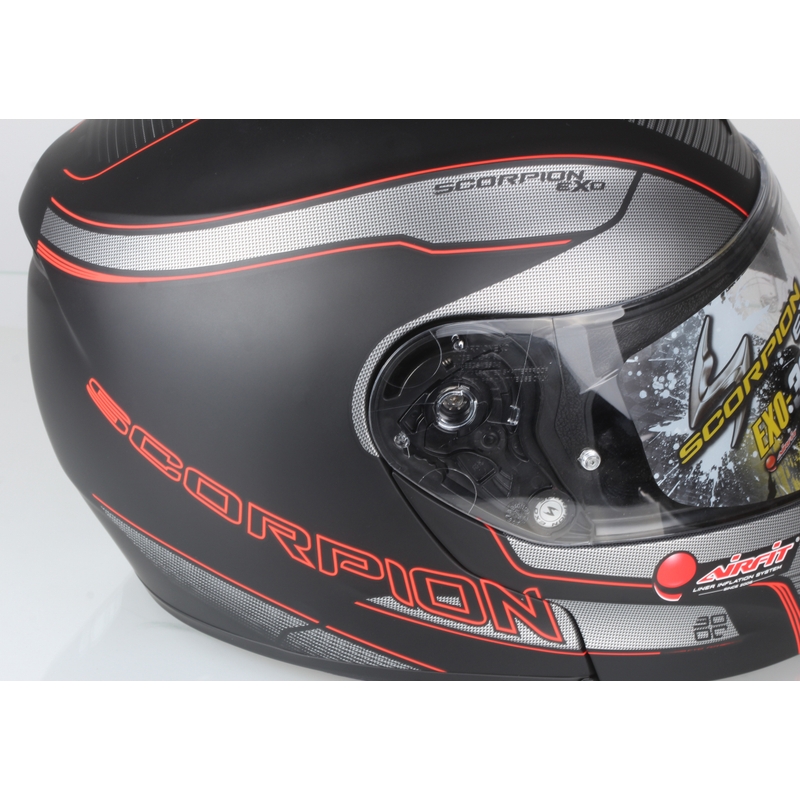 Motoristična čelada Scorpion EXO-3000 Stroll black matte-red razprodaja