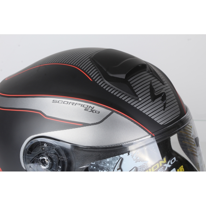 Motoristična čelada Scorpion EXO-3000 Stroll black matte-red razprodaja