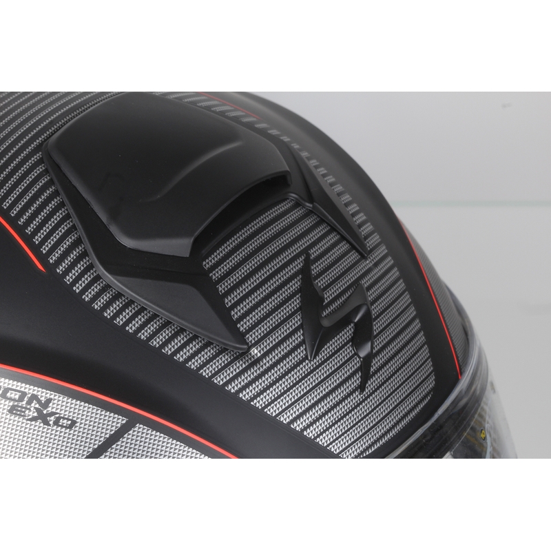 Motoristična čelada Scorpion EXO-3000 Stroll black matte-red razprodaja