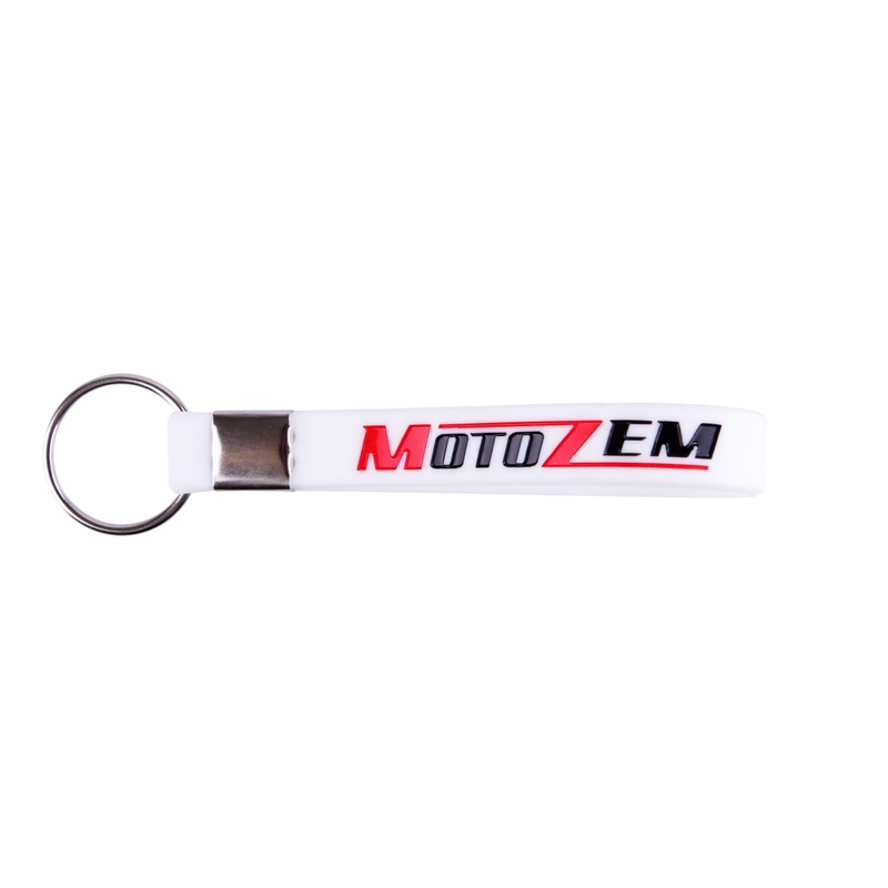 MotoZem obesek za ključe bel