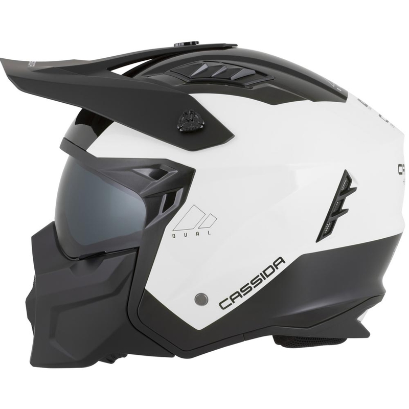 Modularna motoristična čelada Cassida Cross Country Dual belo-črna
