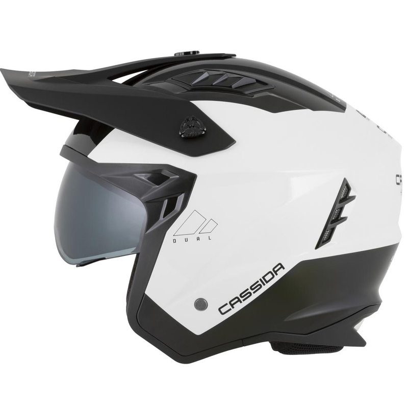 Modularna motoristična čelada Cassida Cross Country Dual belo-črna