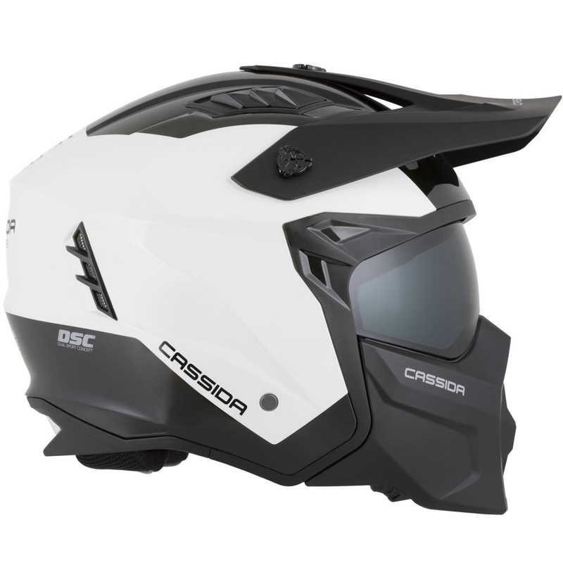 Modularna motoristična čelada Cassida Cross Country Dual belo-črna
