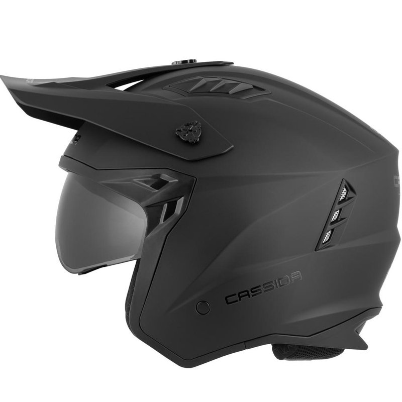 Modularna motoristična čelada Cassida Cross Country Dual mat črne barve