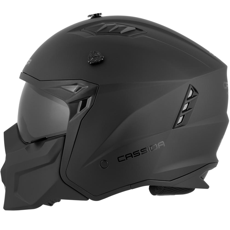 Modularna motoristična čelada Cassida Cross Country Dual mat črne barve