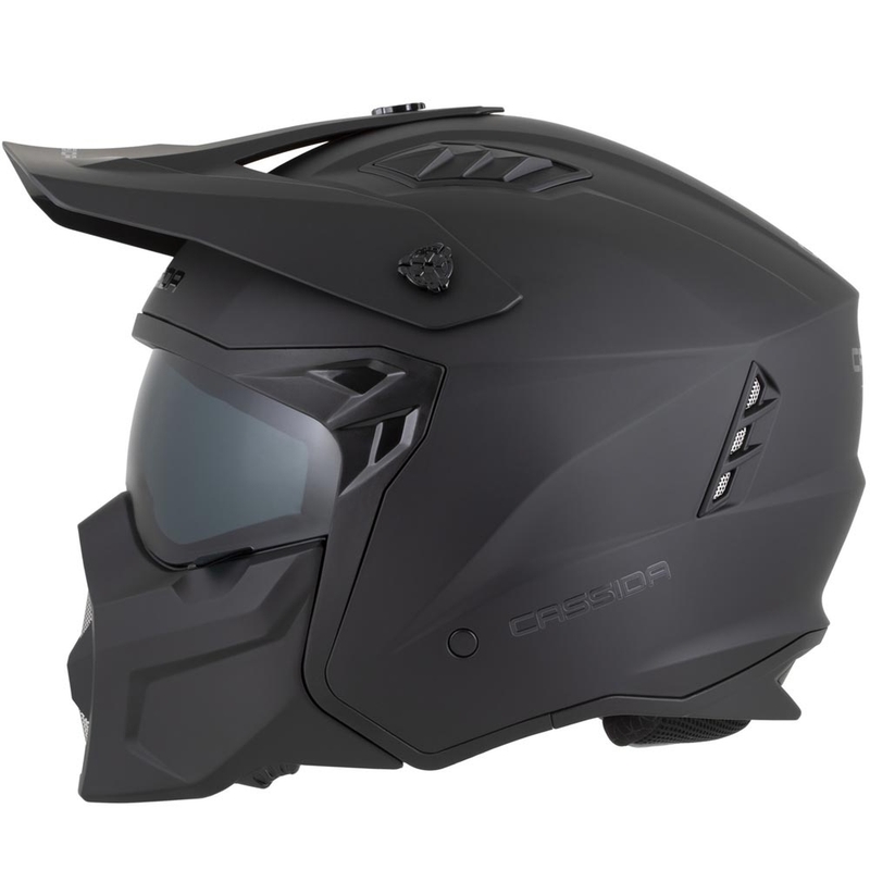 Modularna motoristična čelada Cassida Cross Country Dual mat črne barve