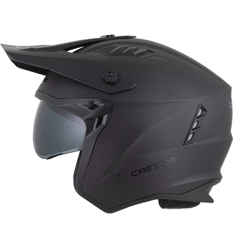 Modularna motoristična čelada Cassida Cross Country Dual mat črne barve