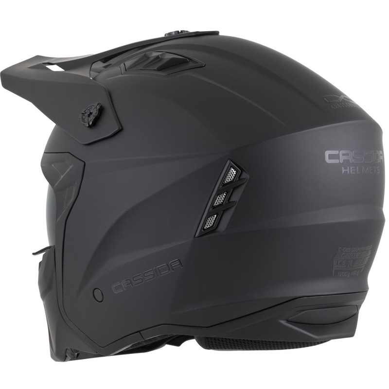 Modularna motoristična čelada Cassida Cross Country Dual mat črne barve