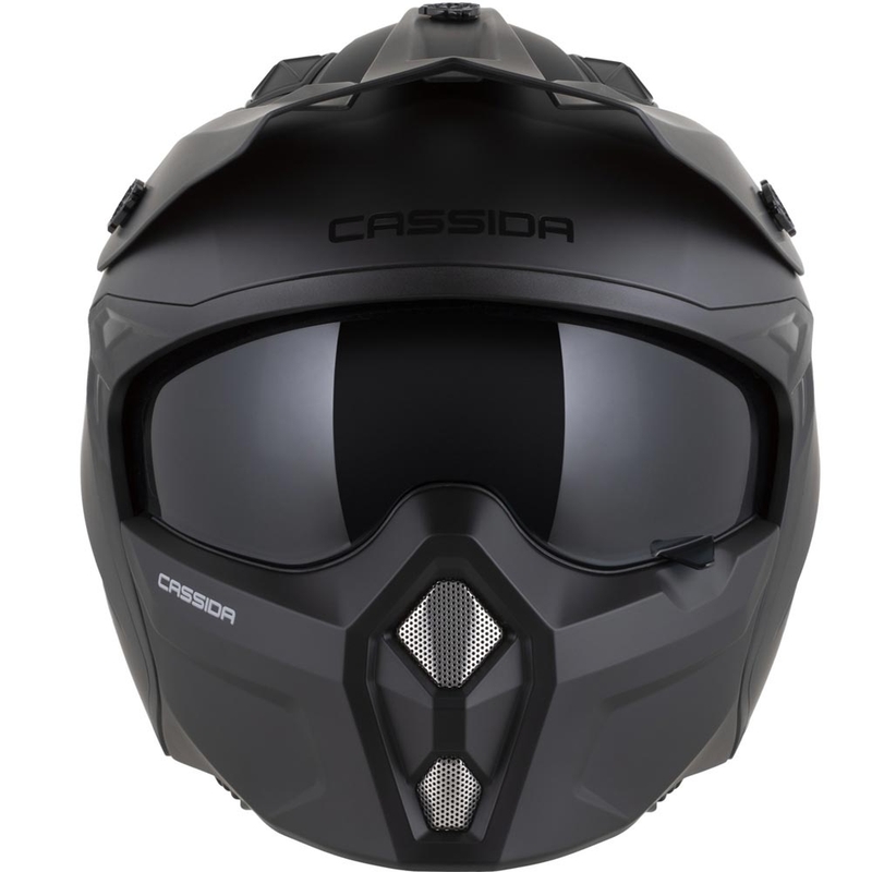 Modularna motoristična čelada Cassida Cross Country Dual mat črne barve