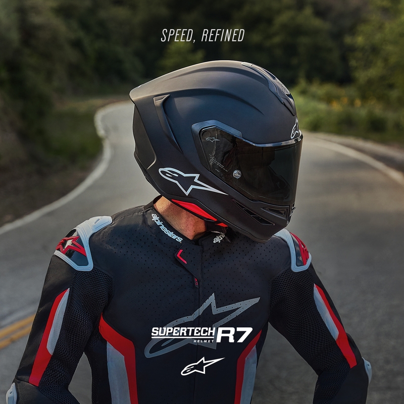 Alpinestars S-R7 Solid integralna motoristična čelada mat črne barve