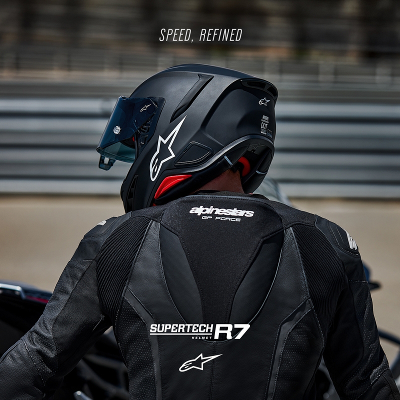 Alpinestars S-R7 Solid integralna motoristična čelada mat črne barve