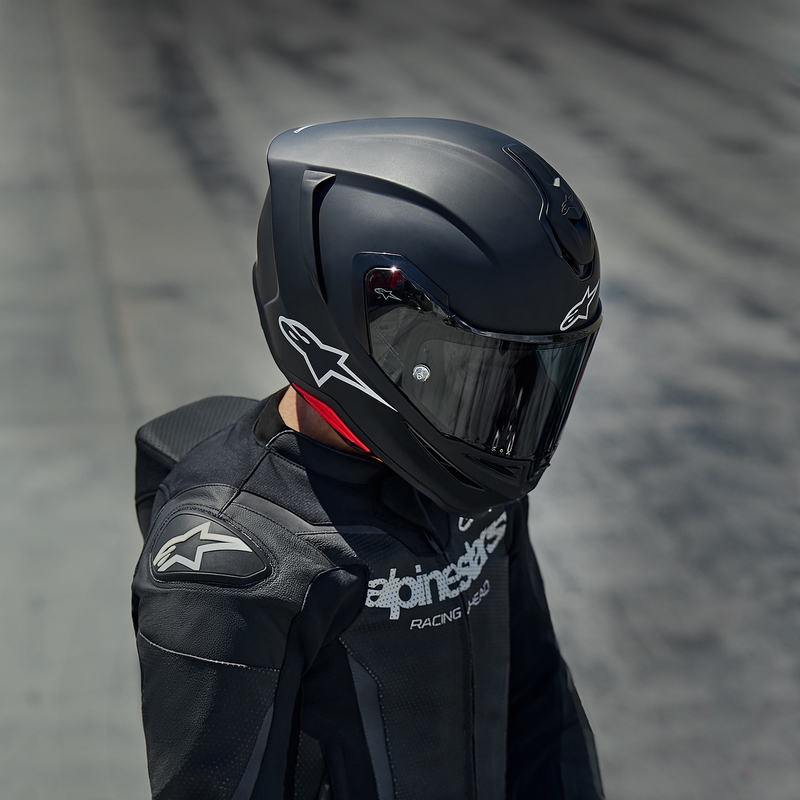 Alpinestars S-R7 Solid integralna motoristična čelada mat črne barve