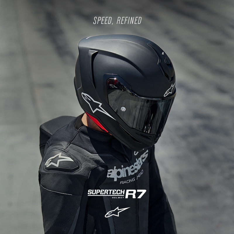 Alpinestars S-R7 Solid integralna motoristična čelada mat črne barve
