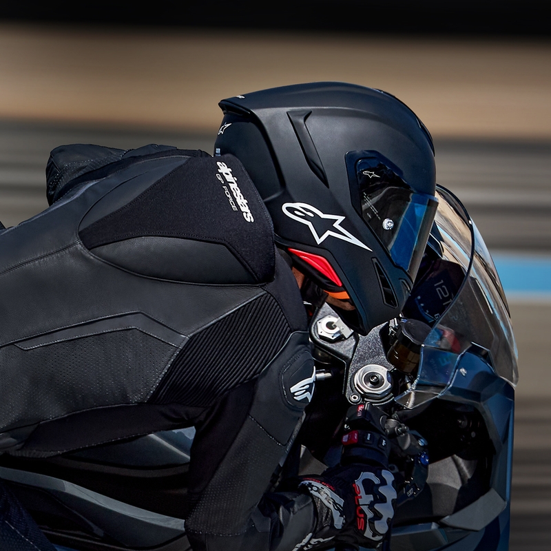 Alpinestars S-R7 Solid integralna motoristična čelada mat črne barve
