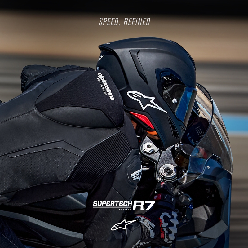 Alpinestars S-R7 Solid integralna motoristična čelada mat črne barve