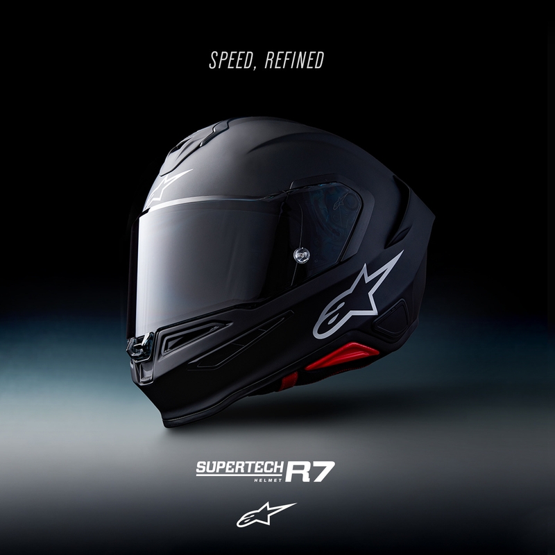 Alpinestars S-R7 Solid integralna motoristična čelada mat črne barve