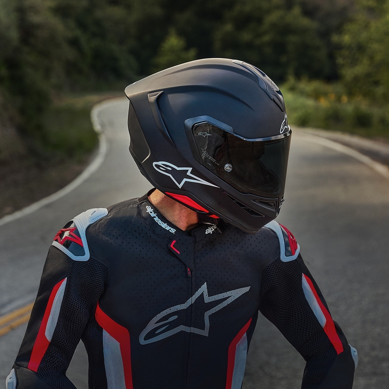 Alpinestars S-R7 Solid integralna motoristična čelada mat črne barve