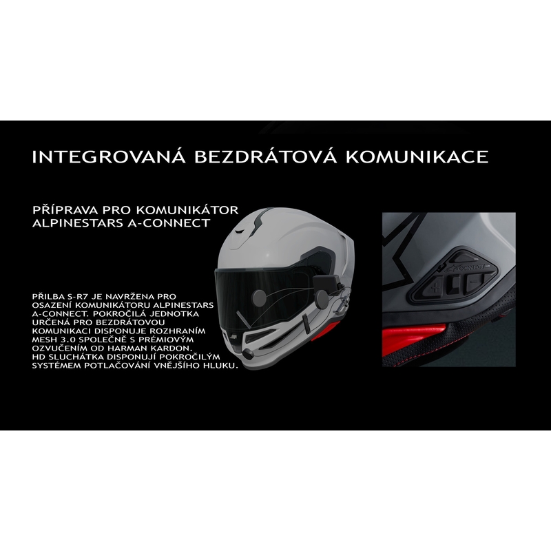 Alpinestars S-R7 Solid integralna motoristična čelada mat črne barve