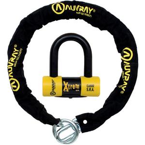 AUVRAY X-Lock disk ključavnica z verigo 120 cm črno-rumena