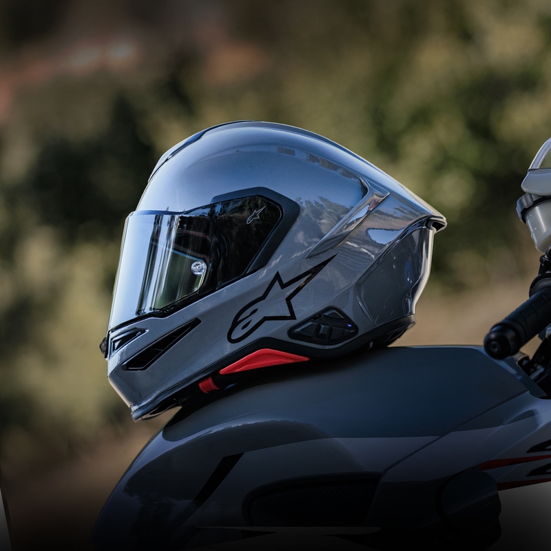 Alpinestars S-R7 Solid integralna motoristična čelada siva