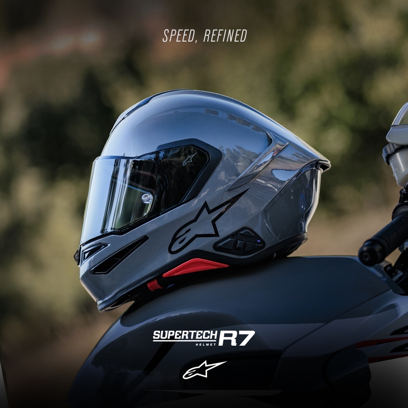 Alpinestars S-R7 Solid integralna motoristična čelada siva