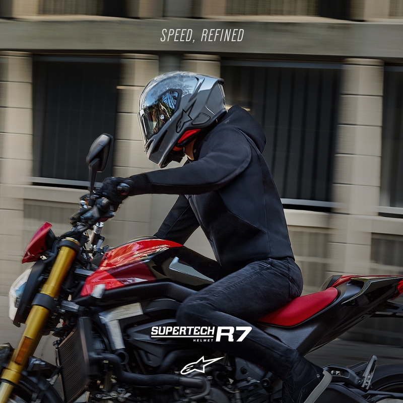 Alpinestars S-R7 Solid integralna motoristična čelada siva
