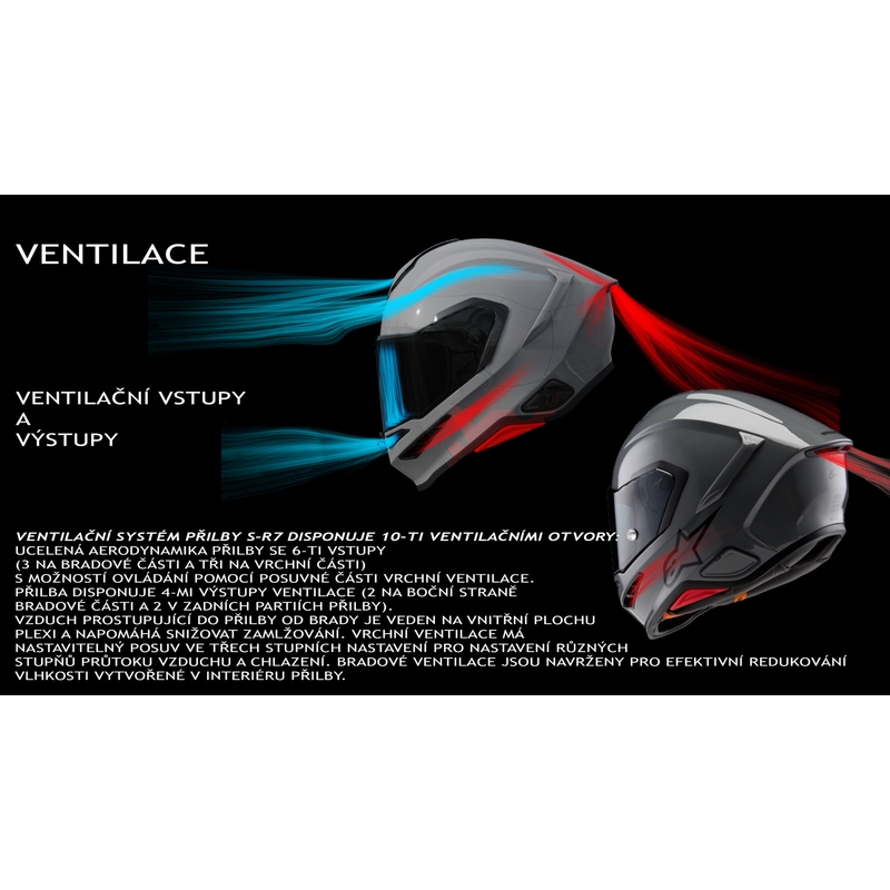 Alpinestars S-R7 Solid integralna motoristična čelada bela