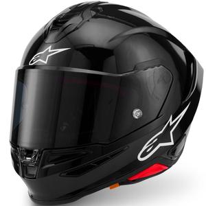Alpinestars S-R7 Solid motoristična čelada z integriranim obrazom, črna
