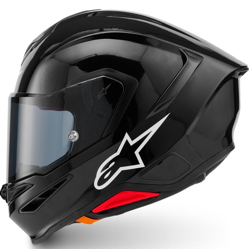 Alpinestars S-R7 Solid motoristična čelada z integriranim obrazom, črna