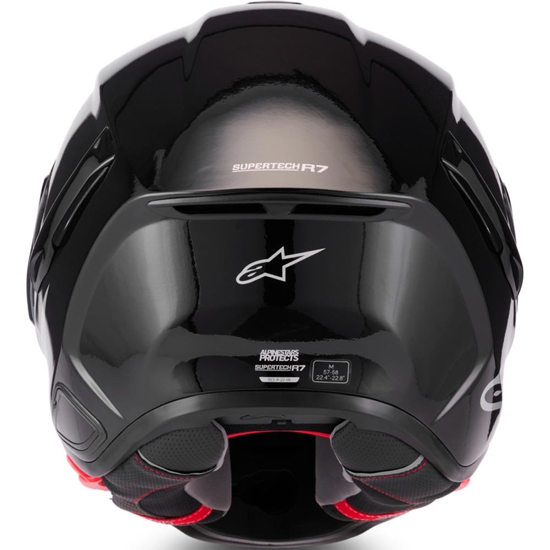 Alpinestars S-R7 Solid motoristična čelada z integriranim obrazom, črna