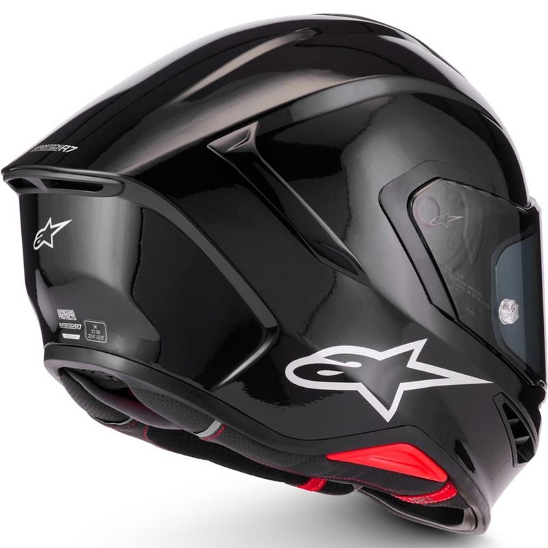Alpinestars S-R7 Solid motoristična čelada z integriranim obrazom, črna
