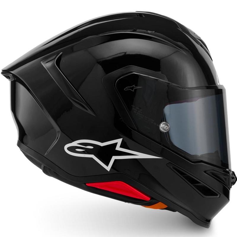 Alpinestars S-R7 Solid motoristična čelada z integriranim obrazom, črna