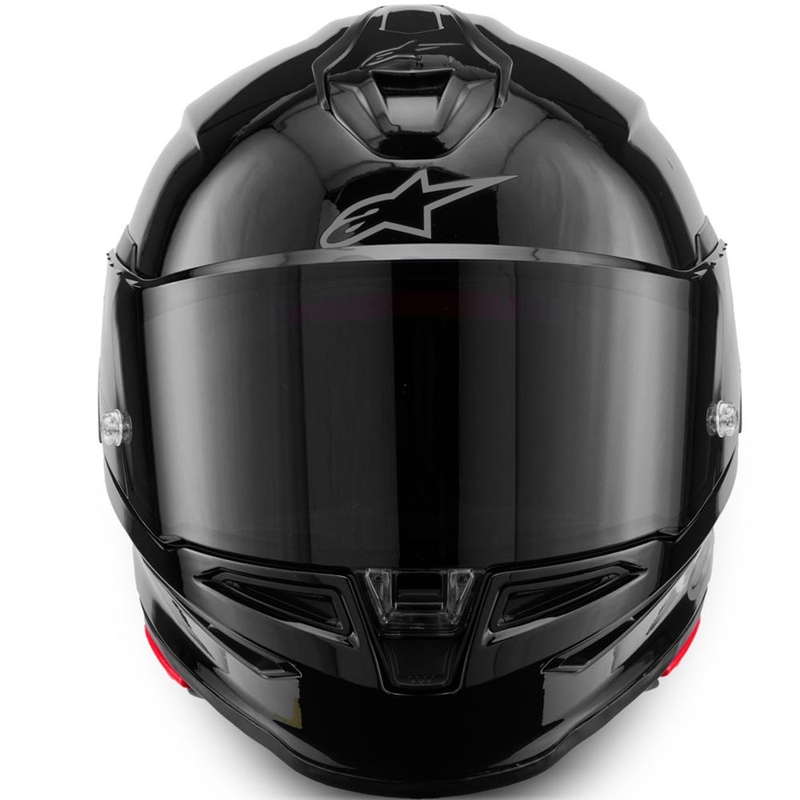 Alpinestars S-R7 Solid motoristična čelada z integriranim obrazom, črna