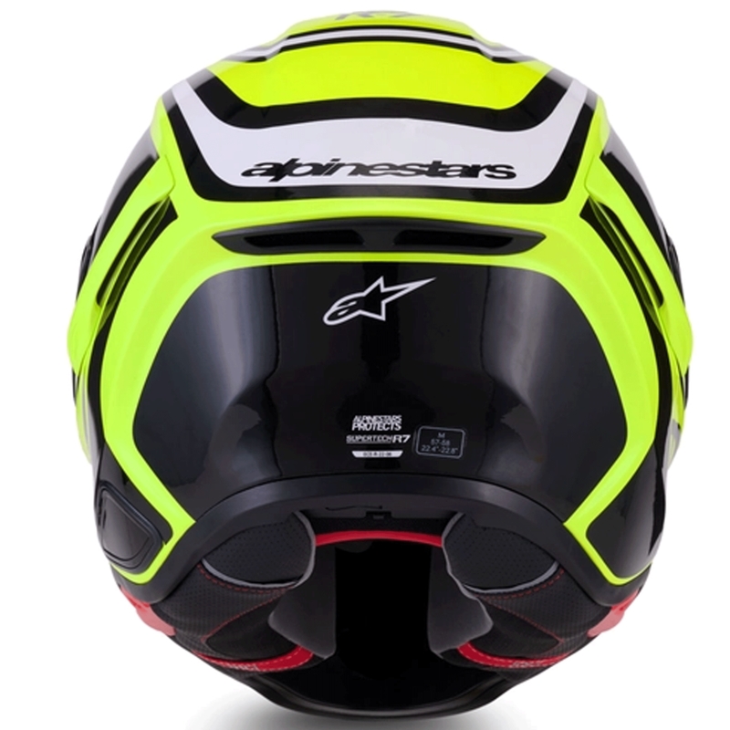 Alpinestars S-R7 Zeal motoristična čelada z integriranim obrazom, fluo rumeno-črno-bela