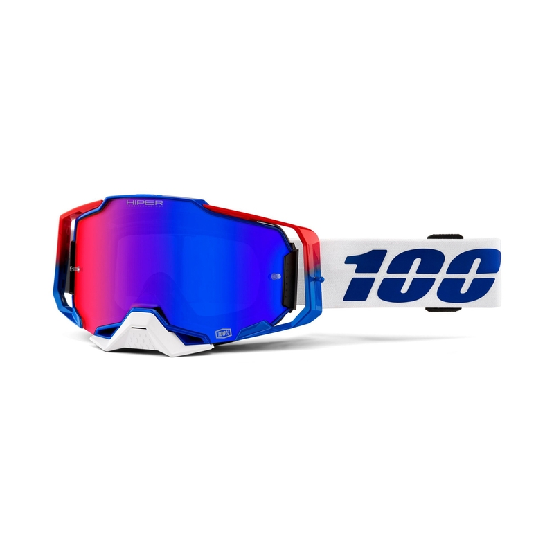 Motokros očala 100% ARMEGA Genesis Hiper (rdeča pleksi)