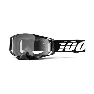 Motokros očala 100% ARMEGA črna (prozoren pleksi)