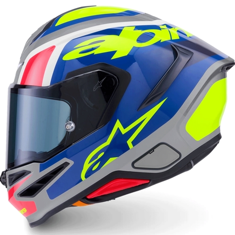 Alpinestars S-R7 Lumen integralna motoristična čelada srebrno-črna-roza-fluo rumena