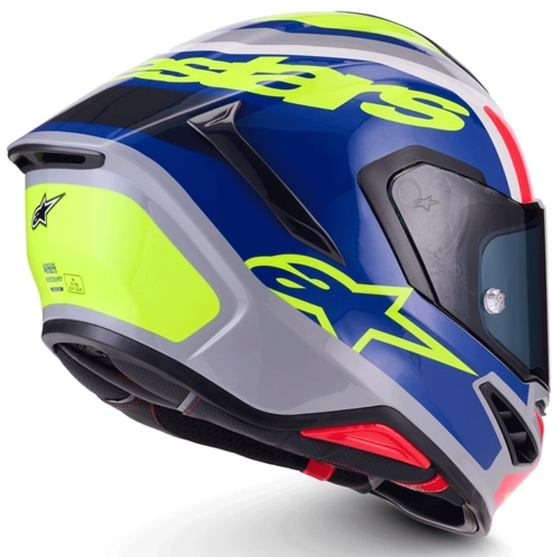 Alpinestars S-R7 Lumen integralna motoristična čelada srebrno-črna-roza-fluo rumena