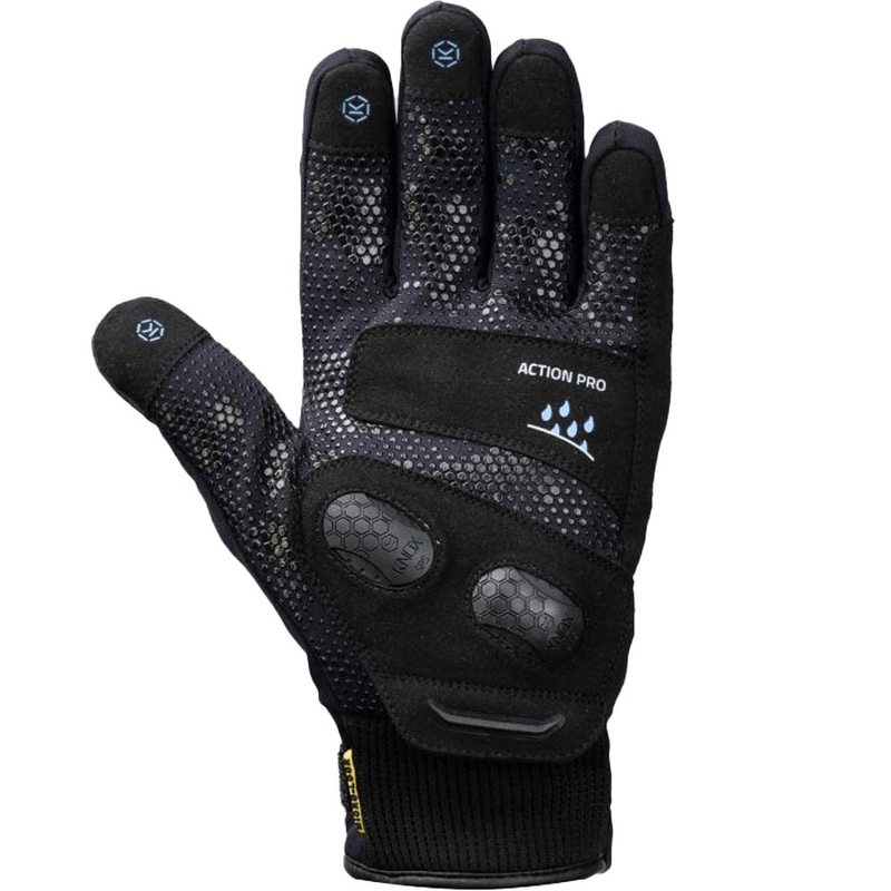 Knox Action PRO vodoodporne motoristične rokavice črne barve