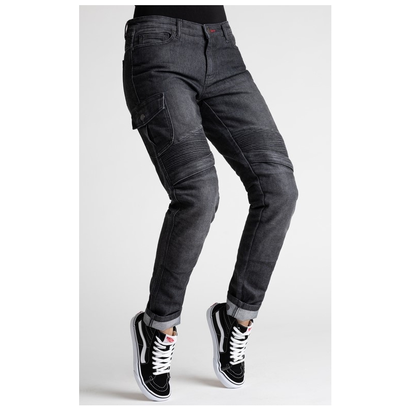 Ženske BROGER Ohio Black Motorcycle Jeans razprodaja