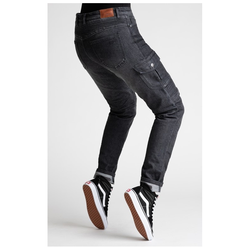 Ženske BROGER Ohio Black Motorcycle Jeans razprodaja
