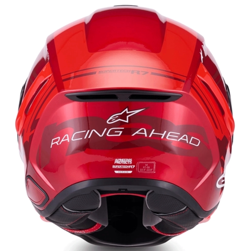 Alpinestars S-R7 A-Core motoristična čelada z integriranim obrazom rdeče-bela