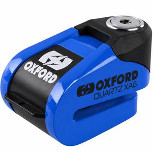 Ključavnica za kolutne zavore Oxford Quartz Alarm XA6 - omejena izdaja, modra