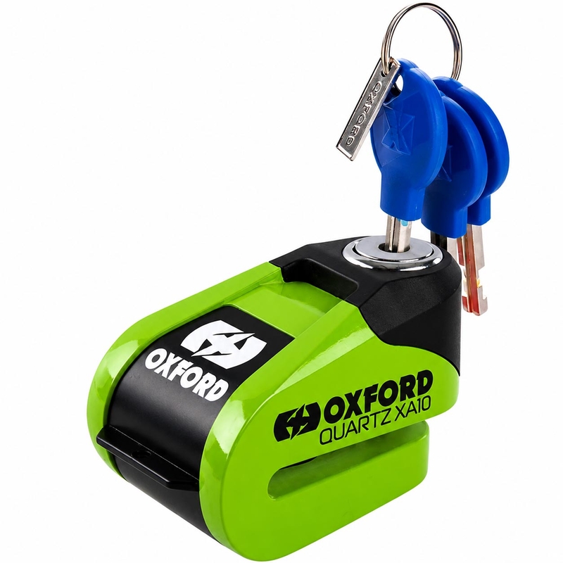 Ključavnica za kolutne zavore Oxford Quartz Alarm XA10 - omejena izdaja, zelena
