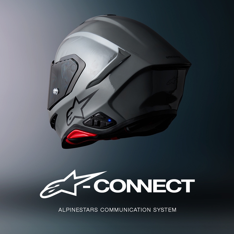 Bluetooth domofon za motor Alpinestars A-CONNECT, črne barve
