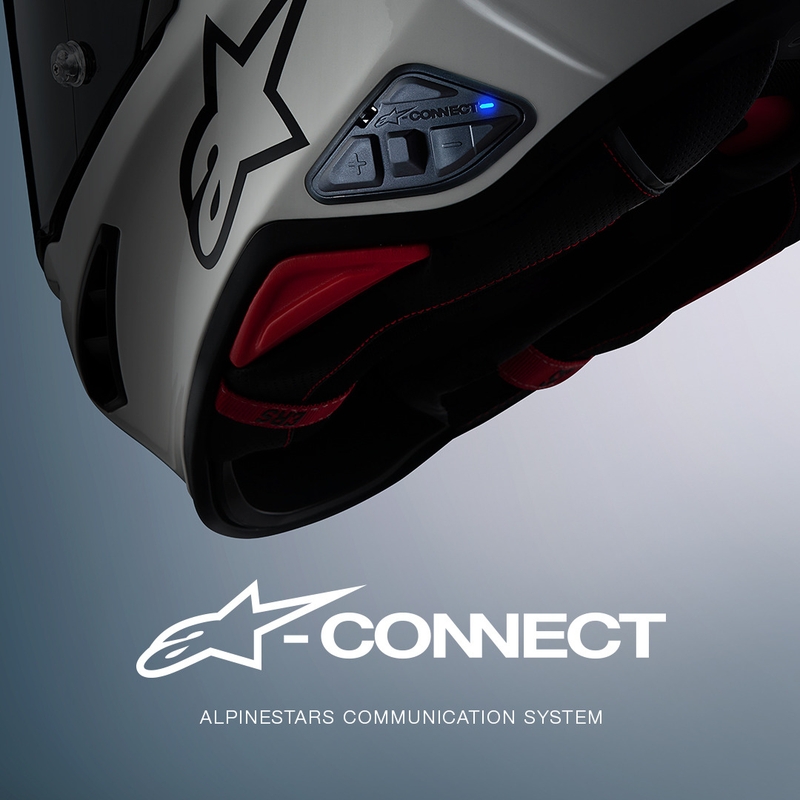 Bluetooth domofon za motor Alpinestars A-CONNECT, črne barve