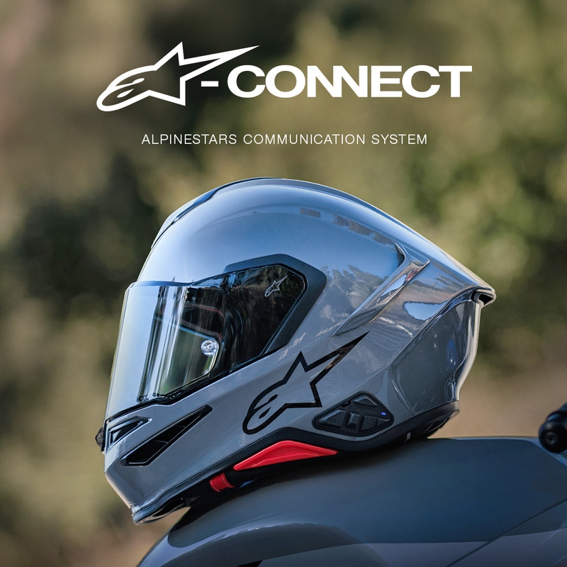 Bluetooth domofon za motor Alpinestars A-CONNECT, črne barve